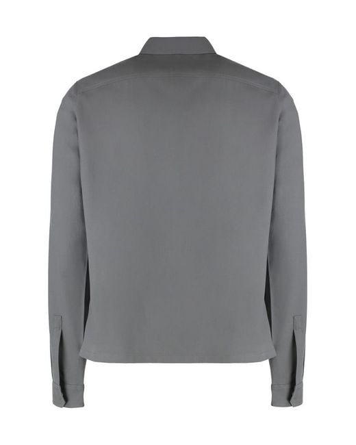 Rick Owens Gray Regular Solid Shirt for men