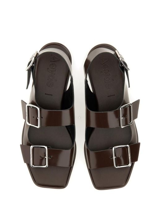 Aeyde White Solid Sandals