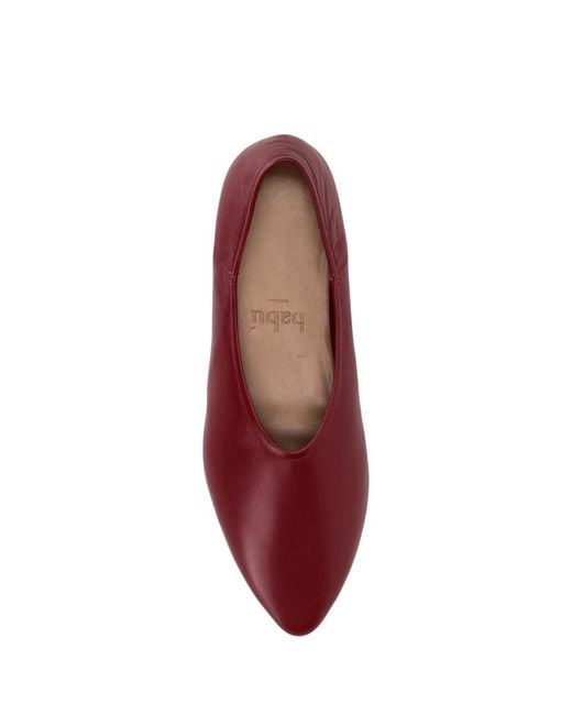LA ROSE Red Solid Babu Ballet Flats