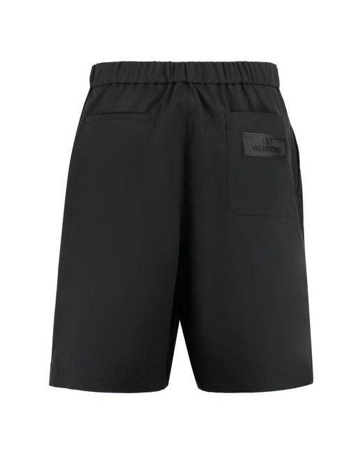 Valentino Gray Solid Shorts for men