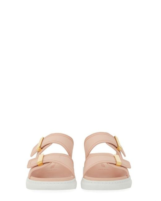 McQueen Pink Solid Hybrid Slides