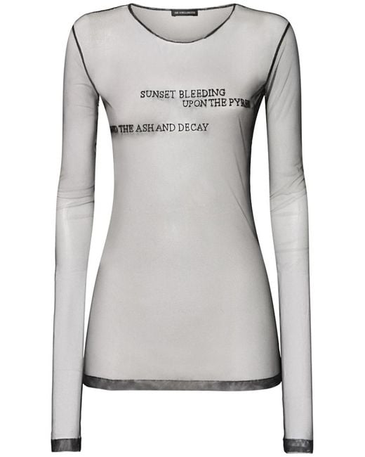 Ann Demeulemeester Gray Fiene Sunset Bleeding Top