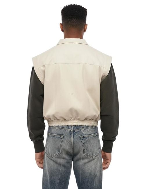 1989 STUDIO Gray Solid Sleeveless Jacket for men