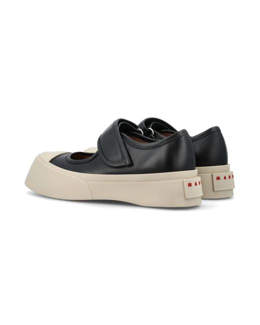 Marni Black Velcro Maryjane Platform Sneakers