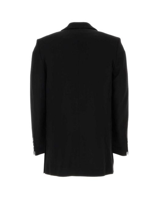 AMI Black Wool Single-Breasted Jacket for men