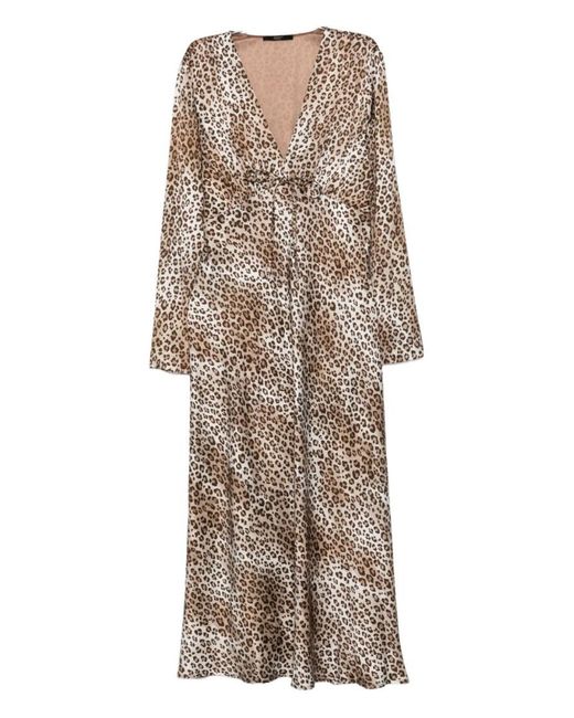 Seventy Natural Leopard-Print V-Neck Dress