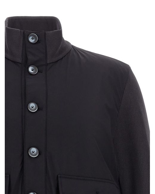 Herno Blue Solid Regular Jacket for men