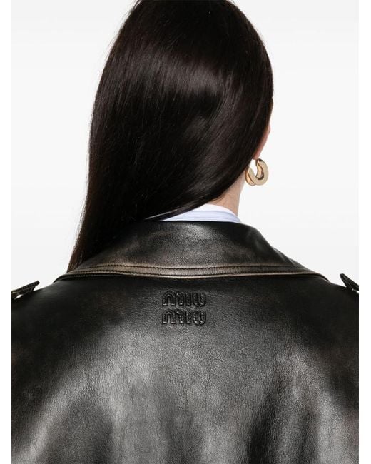 Miu Miu Black Leather Jacket