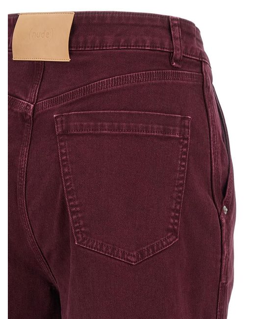 Nude Purple Wide Leg Jeans