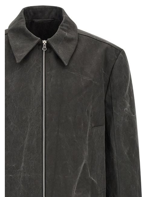 Séfr Gray Charcoal Abstract Jacket for men