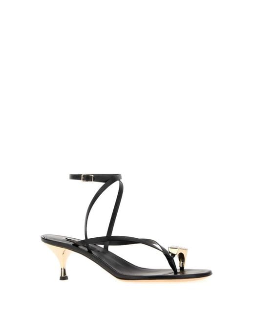 Casadei White Solid Open Toe Heel