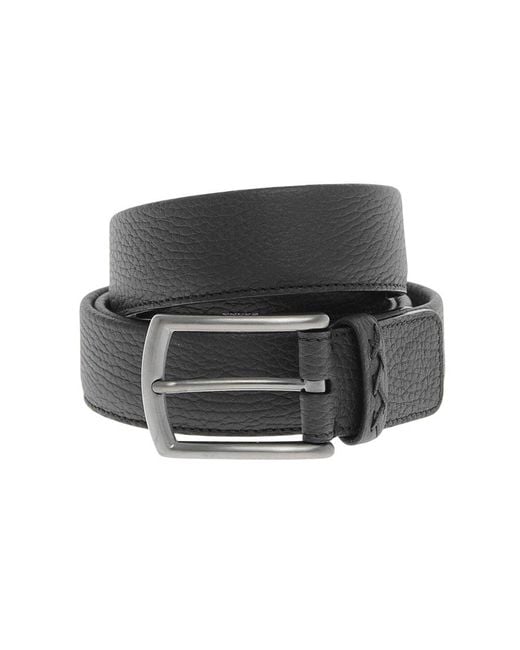 Zegna Brown Solid Belt for men