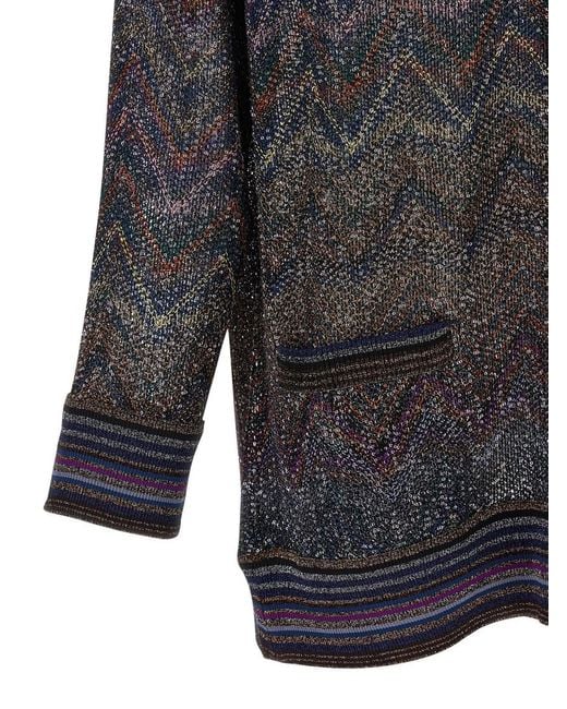 Missoni Gray Zigzag Pattern Cardigan