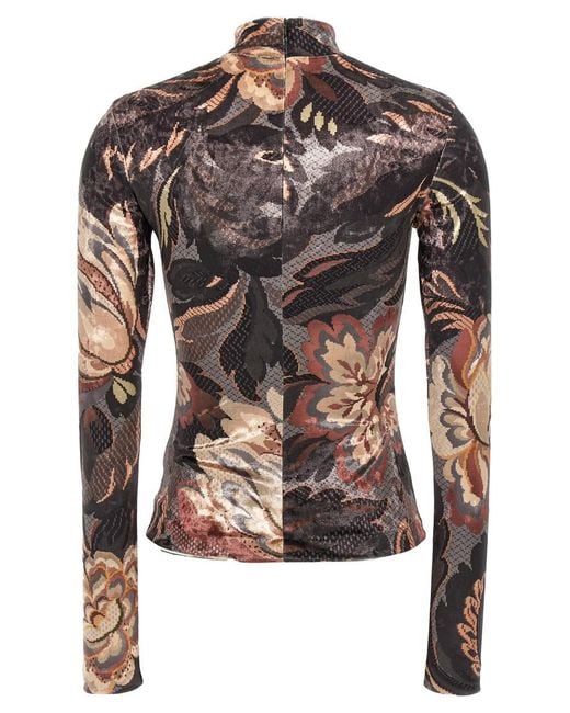 Etro Multicolor 'Paisley' Chenille Top