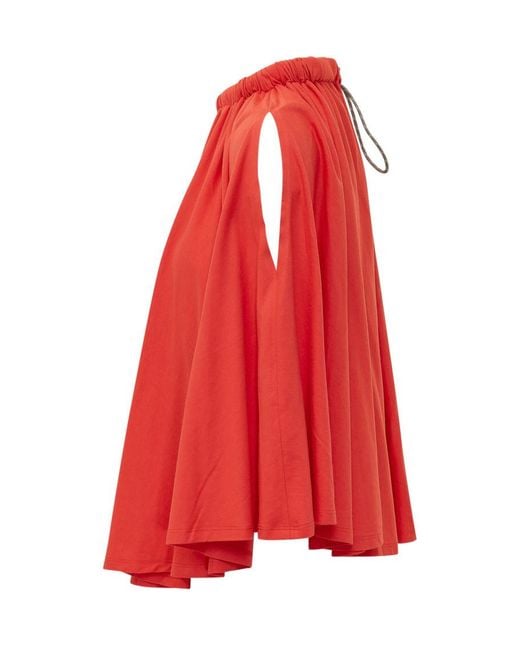 Coperni Red Solid Halter Neck Top
