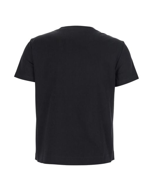 Max Mara Black Solid Crew Neck T-Shirt