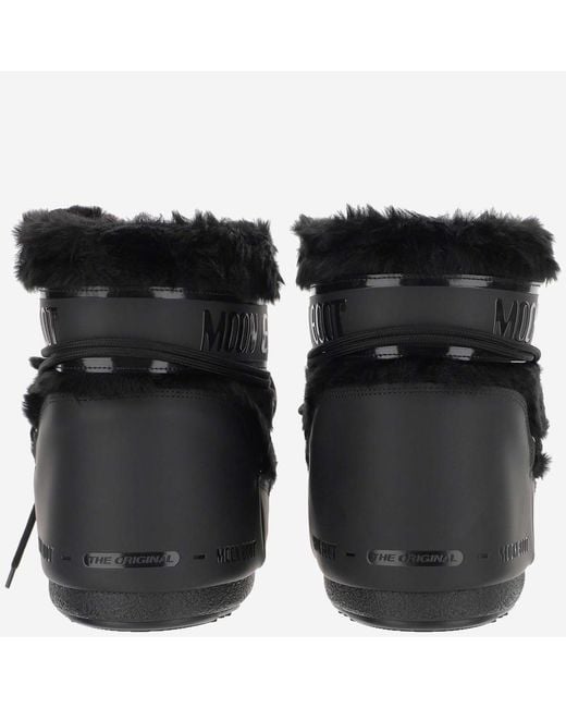 Moon Boot Black Logo Boots