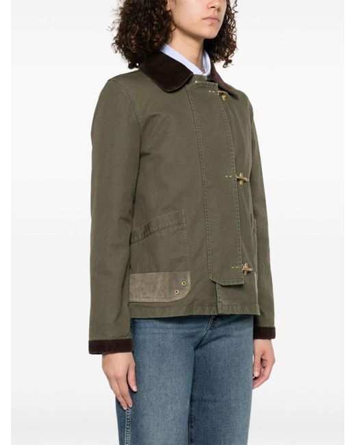Fay Green 3 Ganci Canvas Caban Jacket