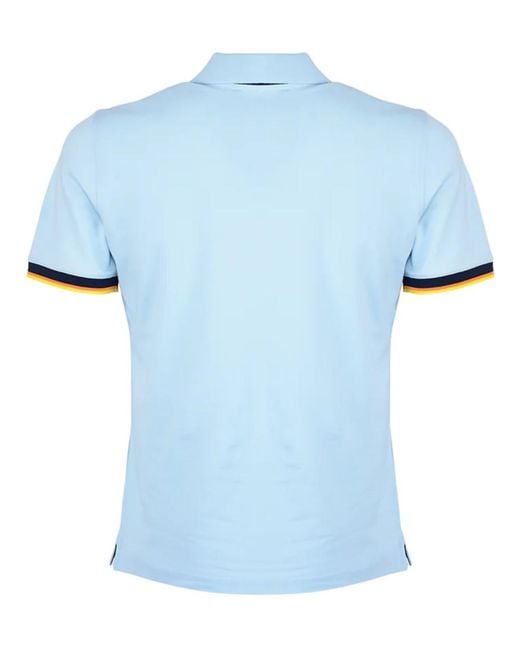 K-Way Blue Logo-Patch Polo for men