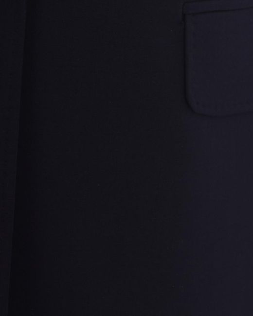 Max Mara Blue Solid Notched Lapel Blazer