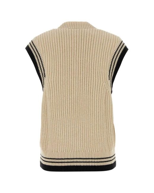 AMI Gray V Neck Sweaters for men