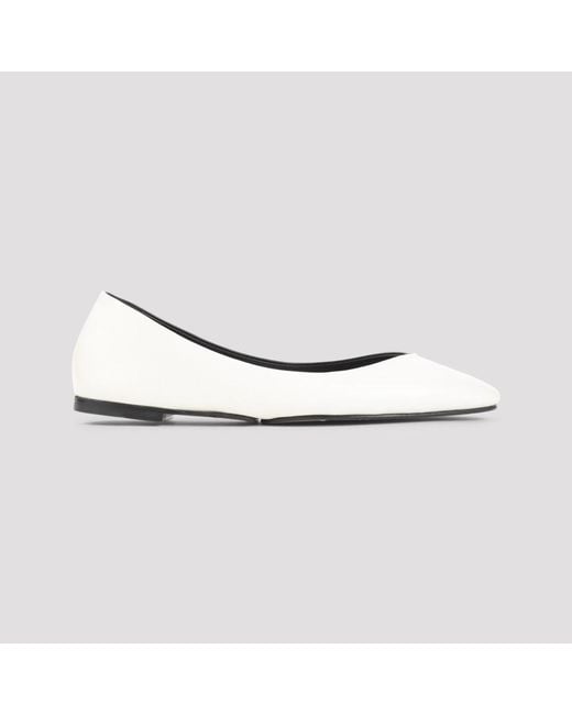 Jacquemus White Slip On Ballet Flats