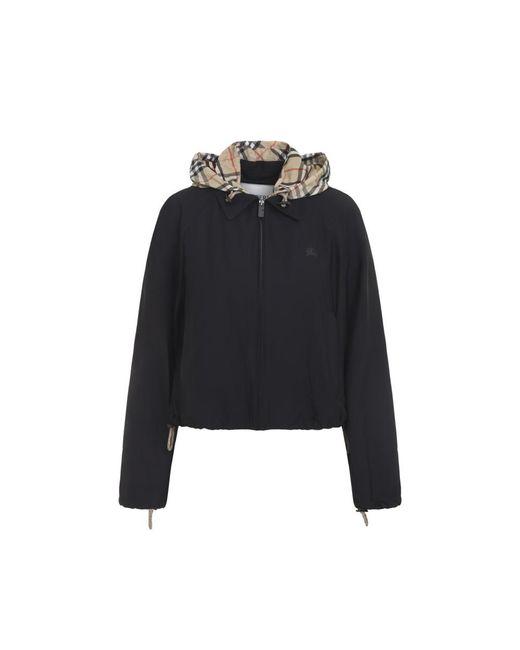 Burberry Black Solid Hood Jacket