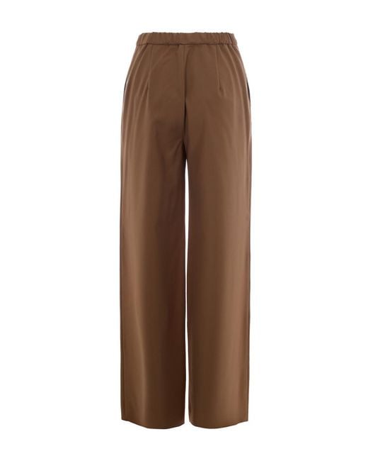 Max Mara Brown Relaxed Drawstring Pants