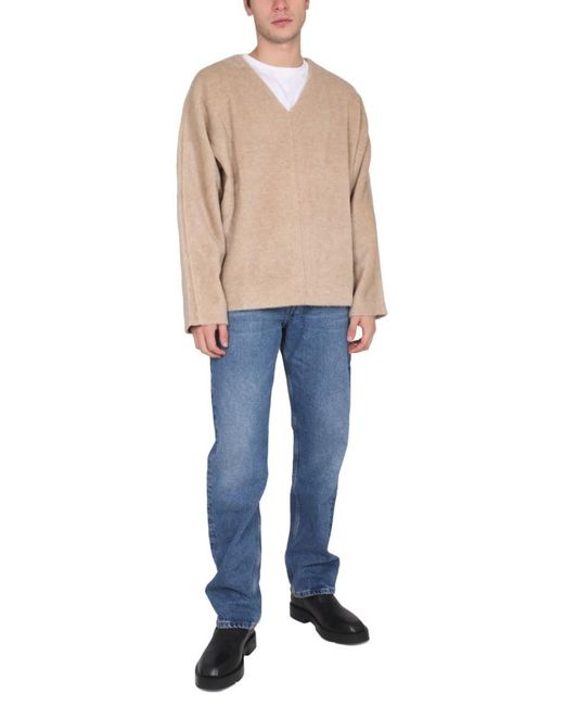 Séfr Natural V Neck Sweaters for men