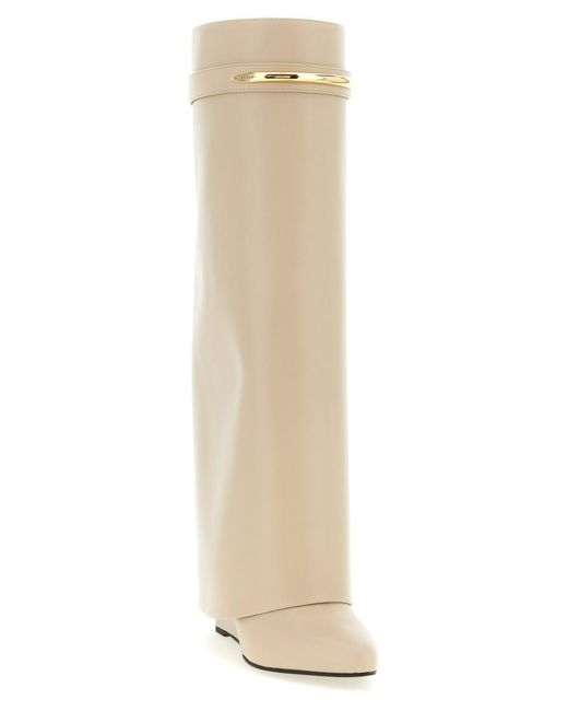 Givenchy White Solid Pointed Toe Boots