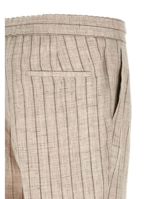 Brunello Cucinelli Natural Straight Drawstring Pants for men