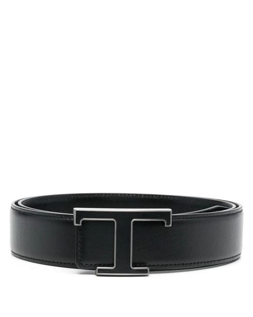 Tod's Black Timeless Solid Belt for men