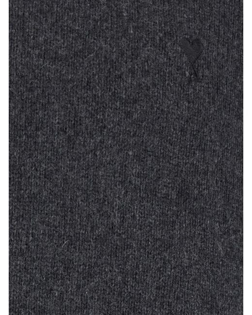 AMI Gray Logo Sweater for men