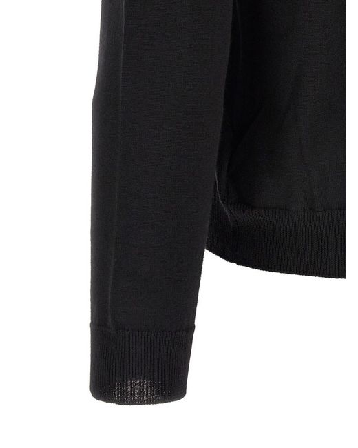Zanone Black Solid Turtle Neck Sweater for men
