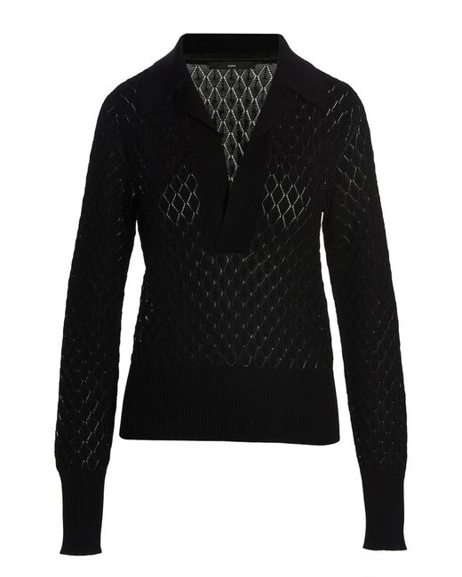 SAPIO Black Knit Top