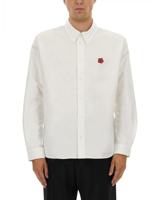 KENZO White Regular Shirt for men