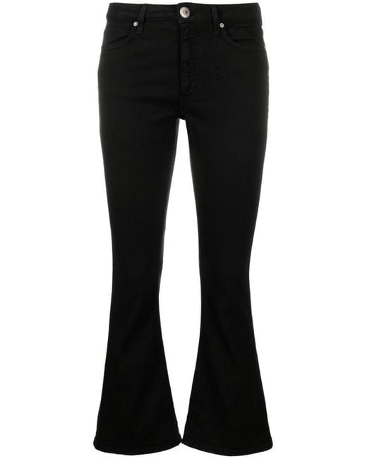 Dondup Black Low-Rise Flared Trousers