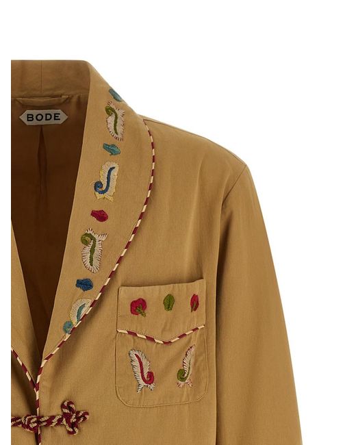 Bode Brown Shawl Lapel Blazer for men