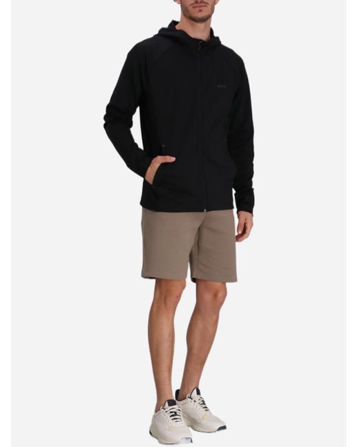 Boss Black Zip Up Hoodie for men