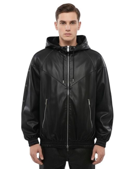 DSquared² Black Hood Track Jacket for men