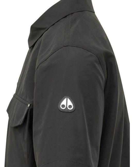 Moose Knuckles Black Regular Solid Shirt for men