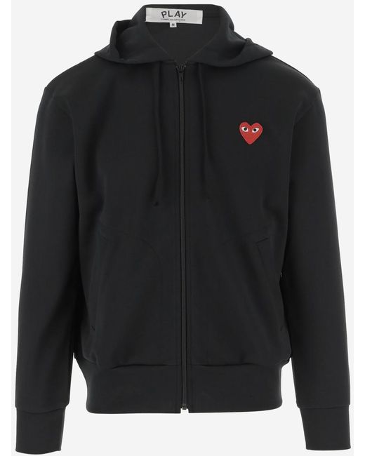 Comme des Garçons Black Comme Des Garcons Nylon Hoodie With Logo for men