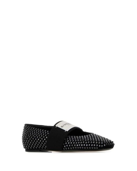 Givenchy Black Logo Ballet Flats
