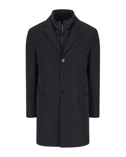 Fay Blue Double Breasted Coat for men