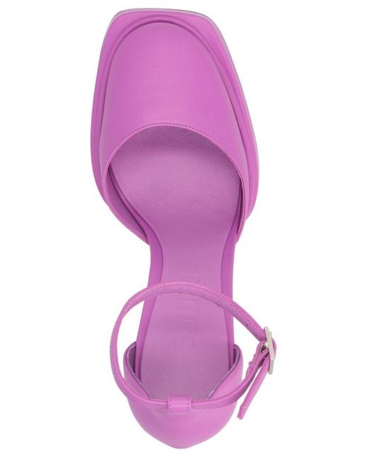 3Juin Purple Ankle Strap Heels