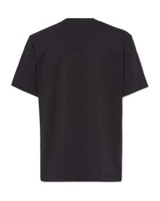 DSquared² Black Cotton T-Shirt With Front Bear Print for men