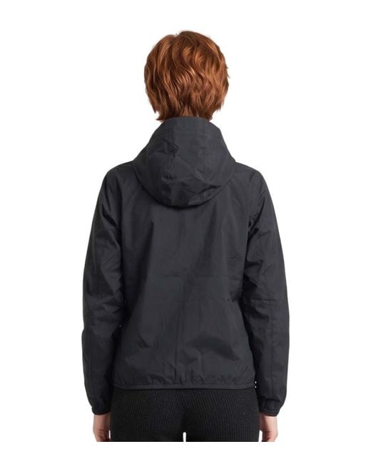 K-Way Blue Solid Hood Jacket