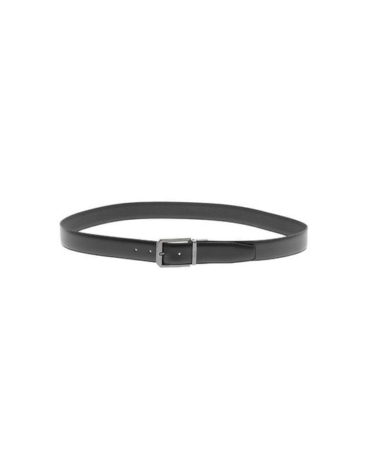 Zegna Gray Solid Formal Belt for men