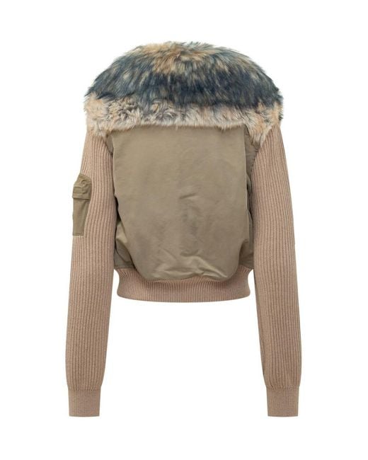 DIESEL Natural Removable Collar Jacket