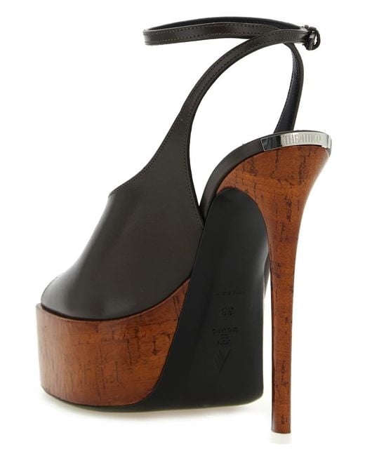 The Attico Black Square Toe Heels